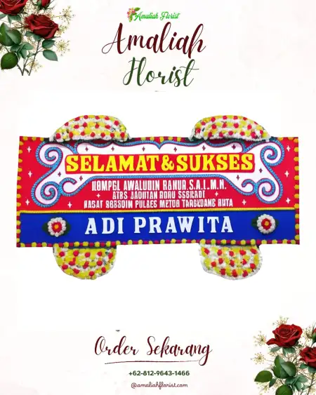 Papan Bunga Ucapan Selamat Kayu Kebek